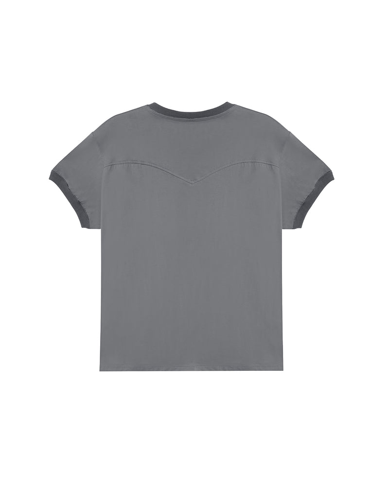 Camiseta bicolor gris