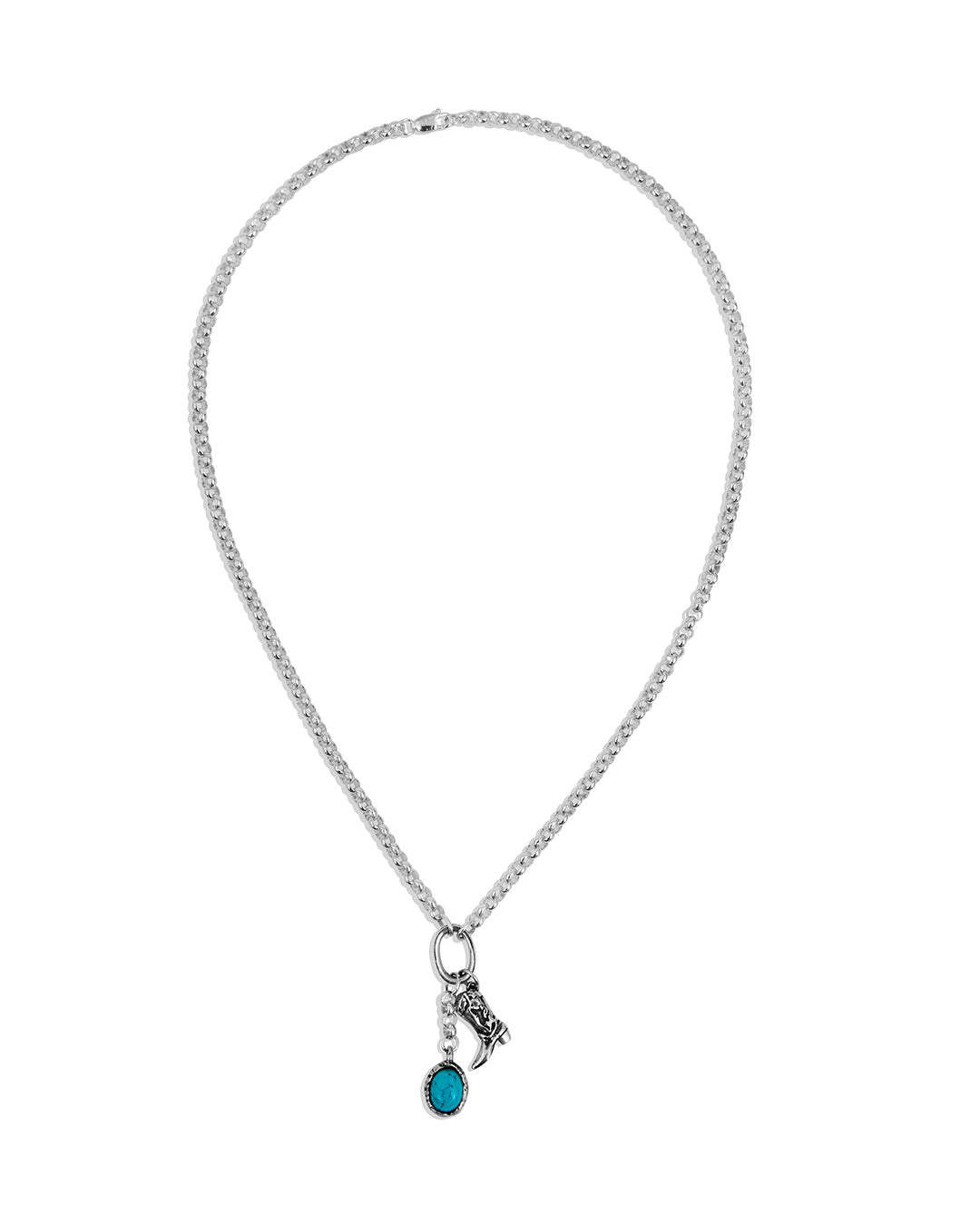 Turquoise Boot Necklace