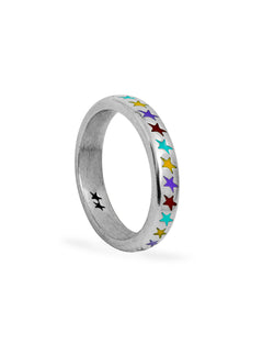 Enameled Multicolor Starline Ring S