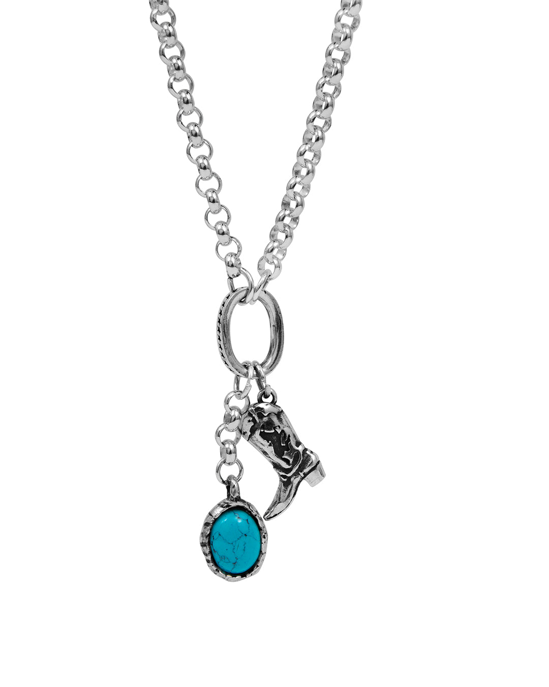 Turquoise Boot Necklace