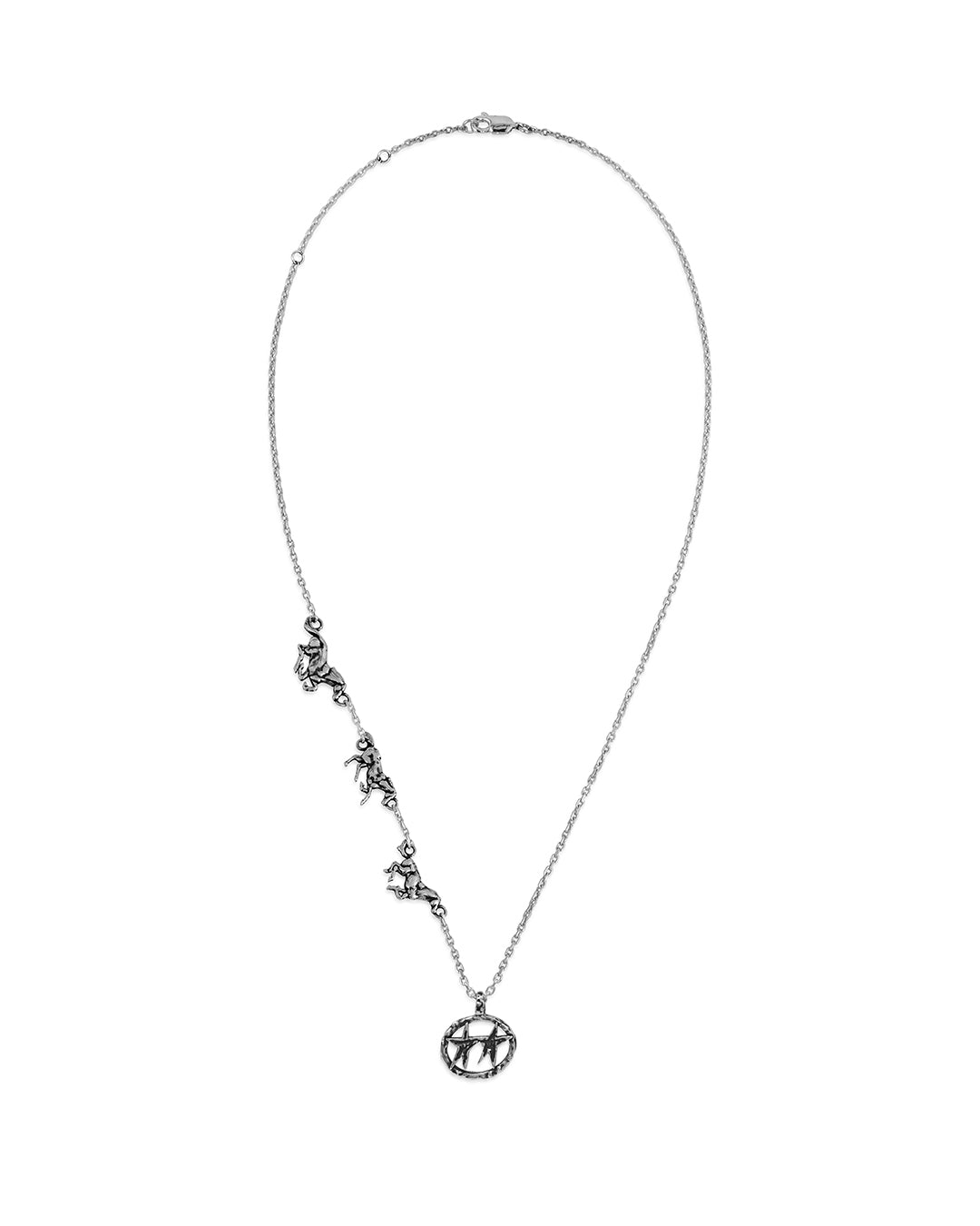 Superstar Three Horse Necklace