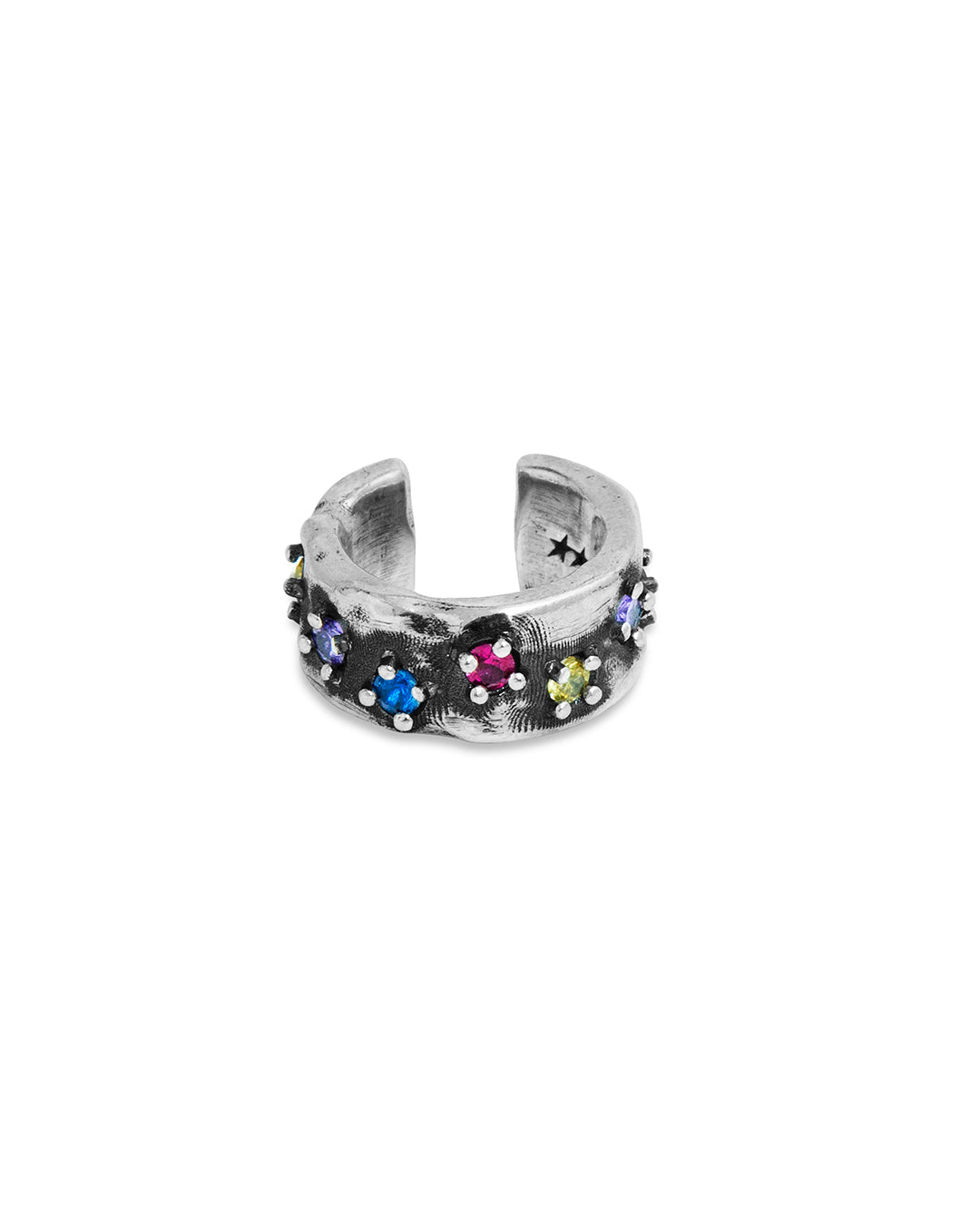 Multicolor Stone Earcuff
