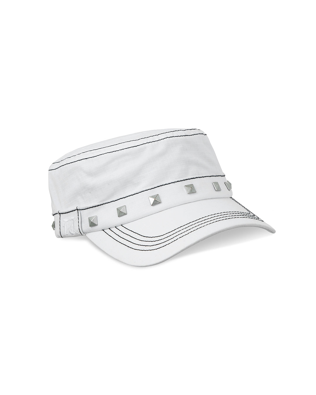 Studded White Guerrilla Cap – Twojeys