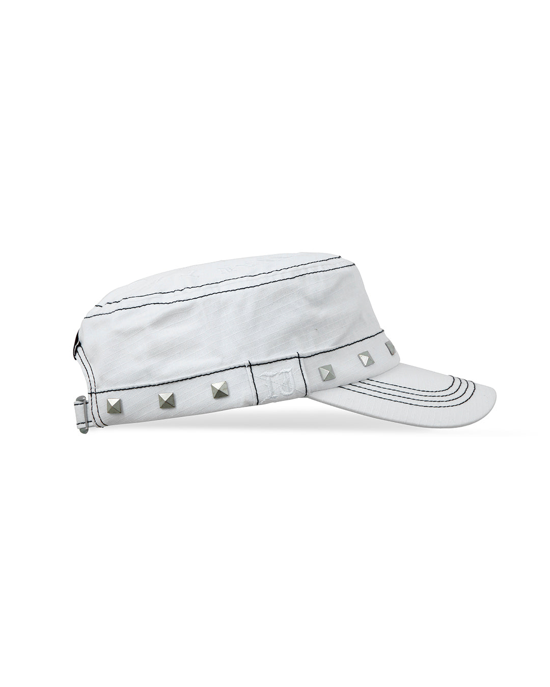 Studded White Guerrilla Cap
