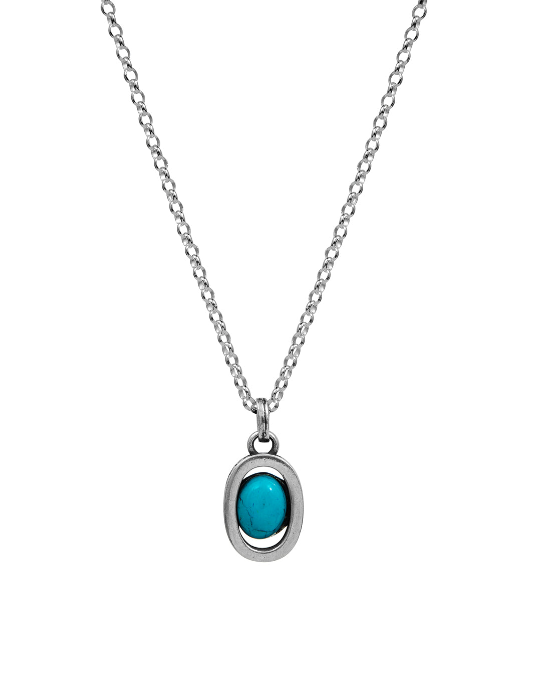 アクセサリー Turquoise silver necklace Link Turquoise Necklace – Twojeys