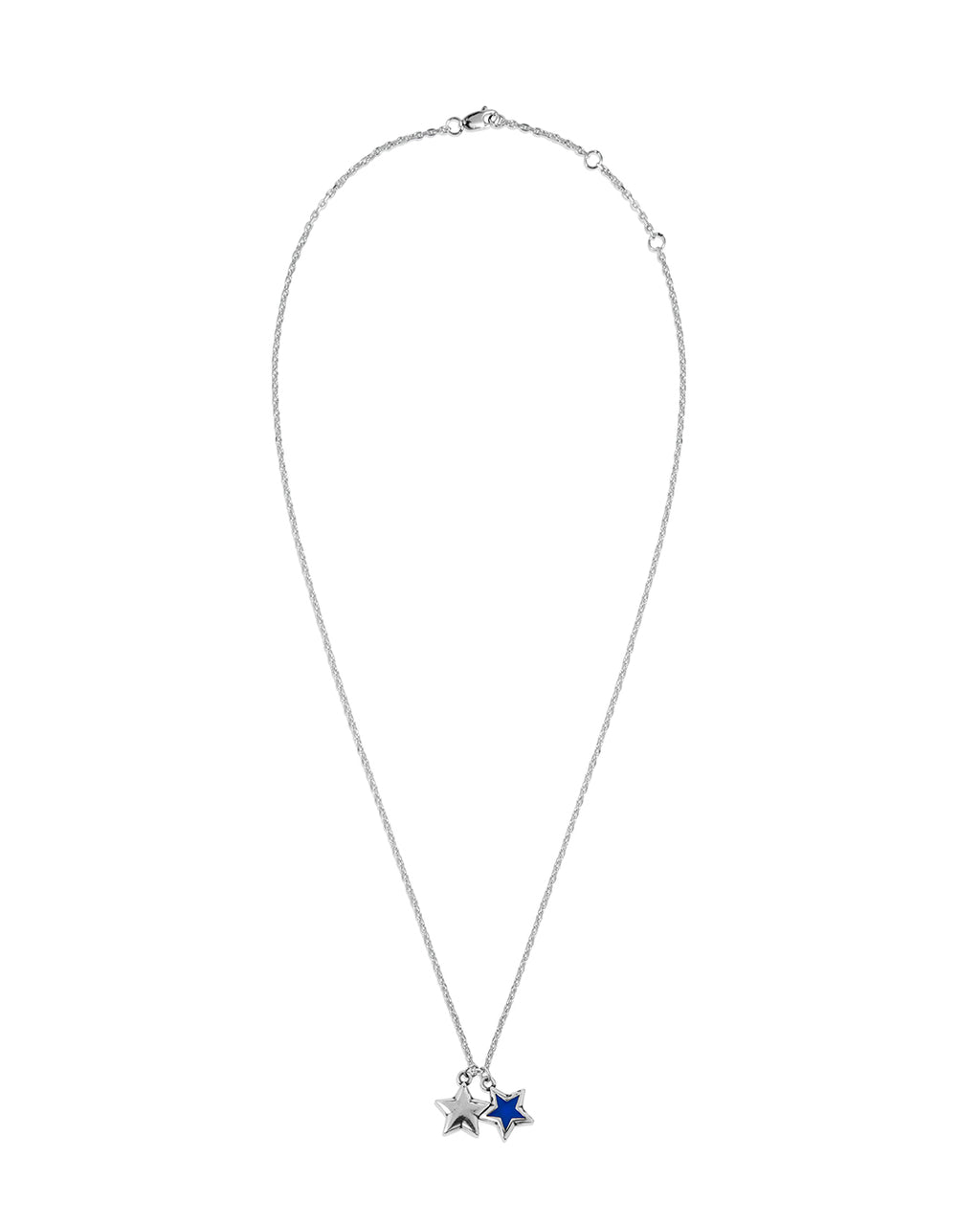 Two Stars Enameled Necklace
