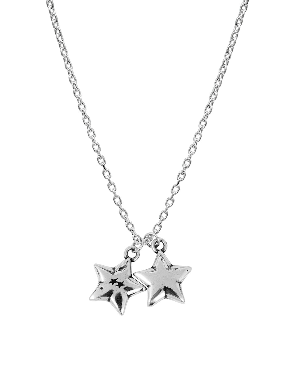 Two Stars Enameled Necklace