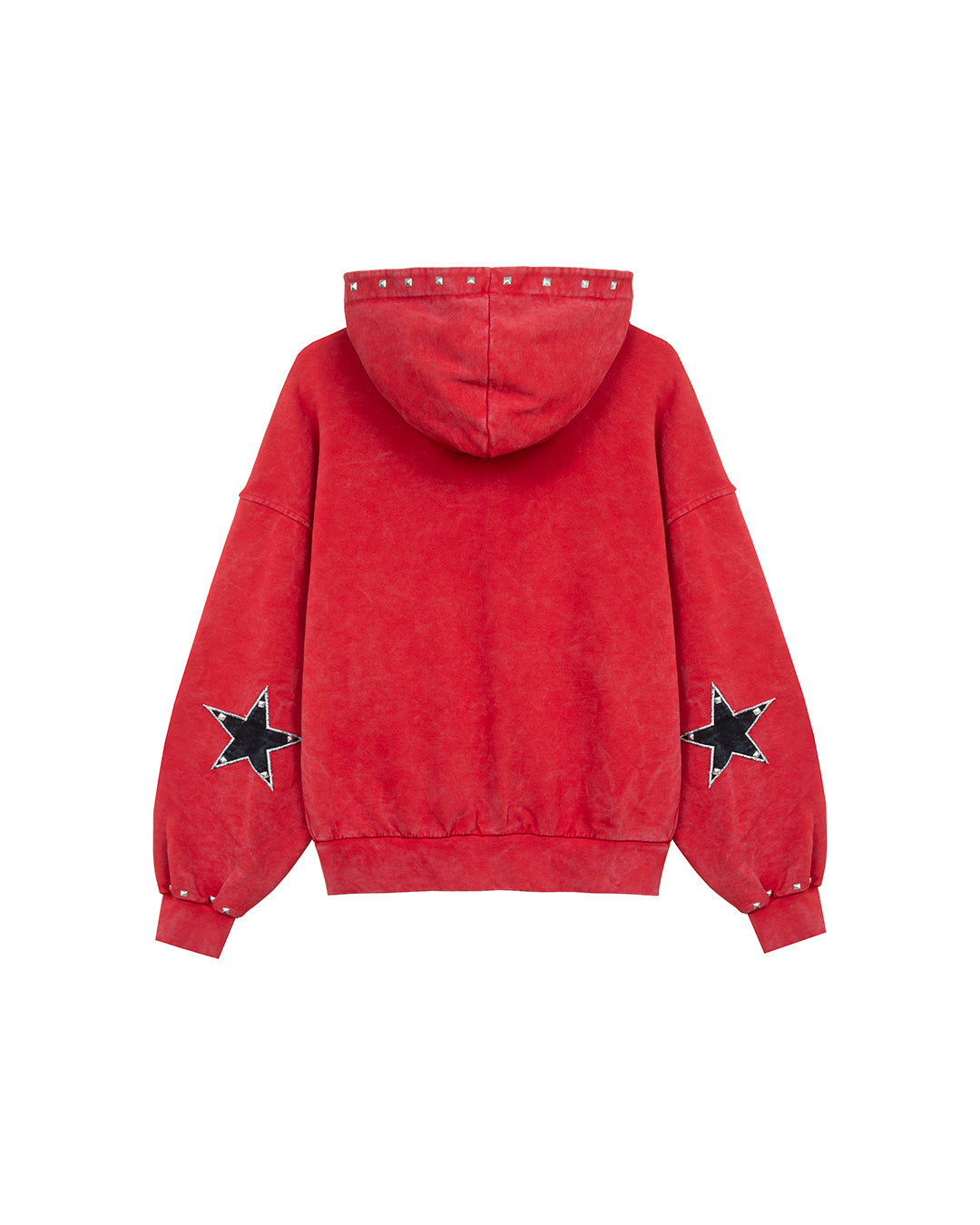 Studded Zipper Red