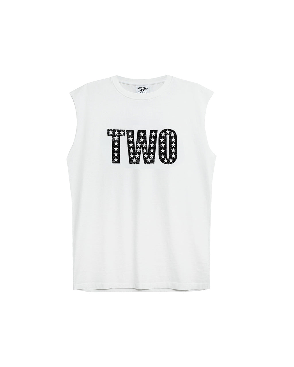TWO-JEYS Sleeveless Tee Vintage White