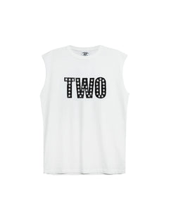 TWO-JEYS Sleeveless Tee Vintage White