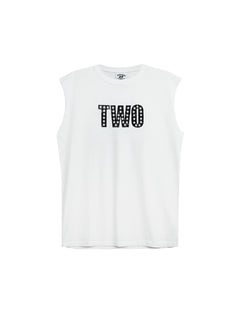 TWO-JEYS Sleeveless Tee Vintage White