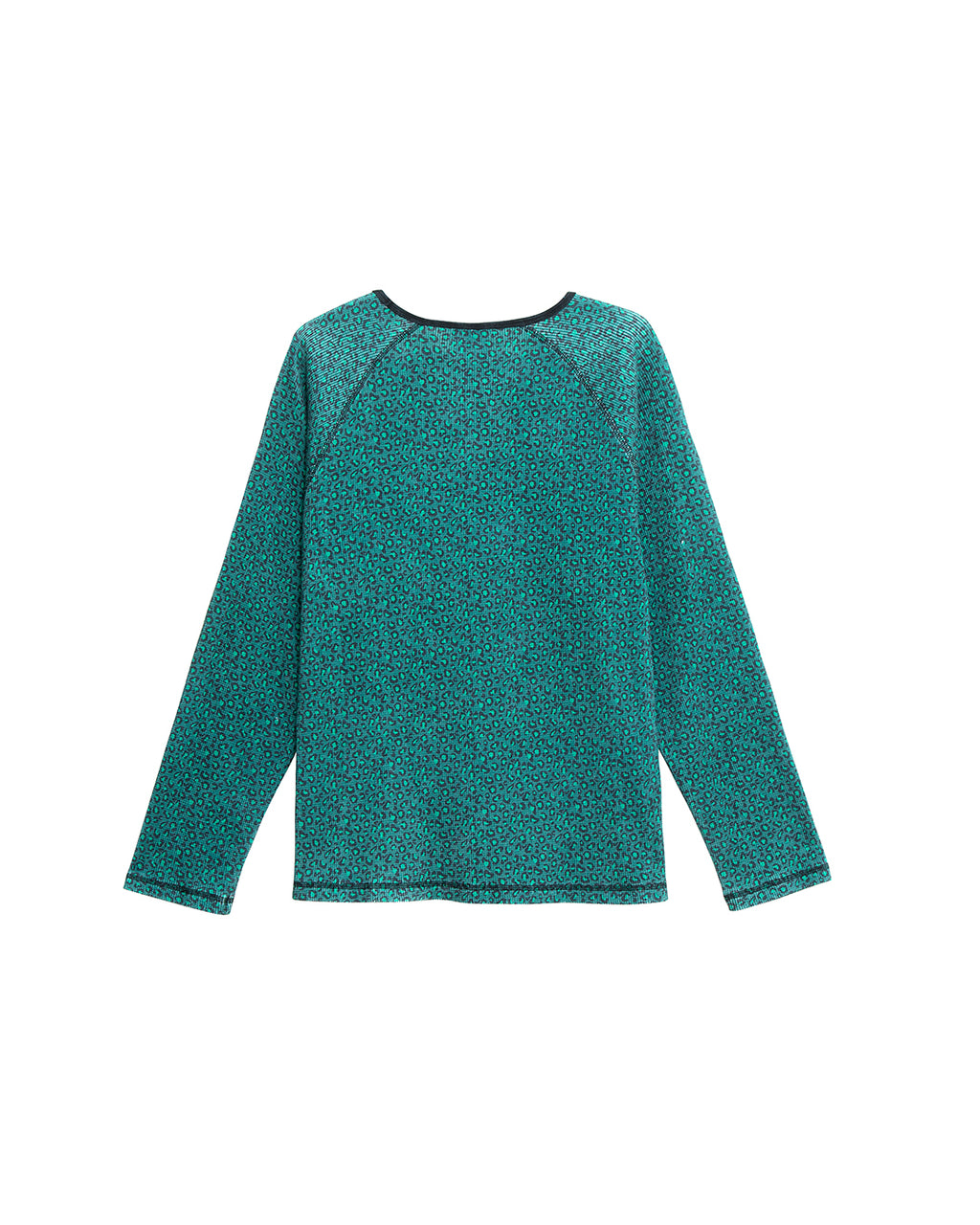 Wafflle Long Sleeve Green Cheetah