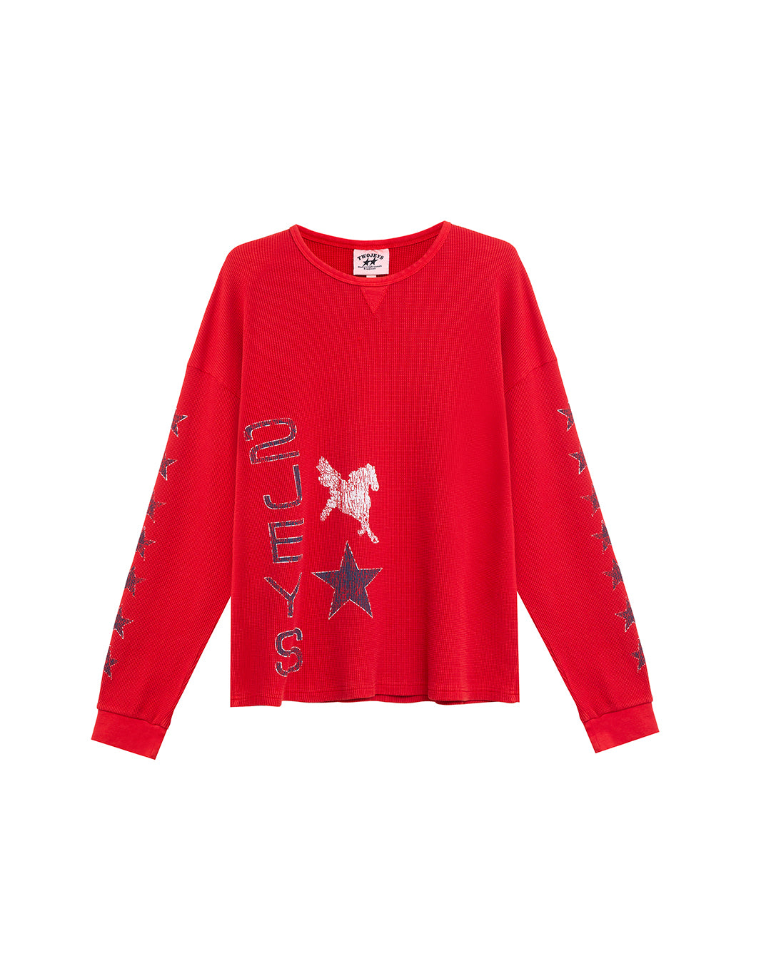 Sterling Waffle Longsleeve Red – Twojeys