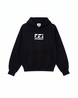Framed Logo Hoodie Black – back view
