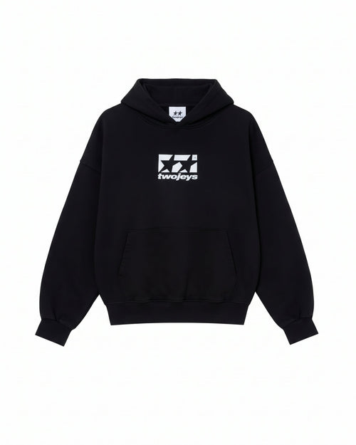Framed Logo Hoodie Black – back view