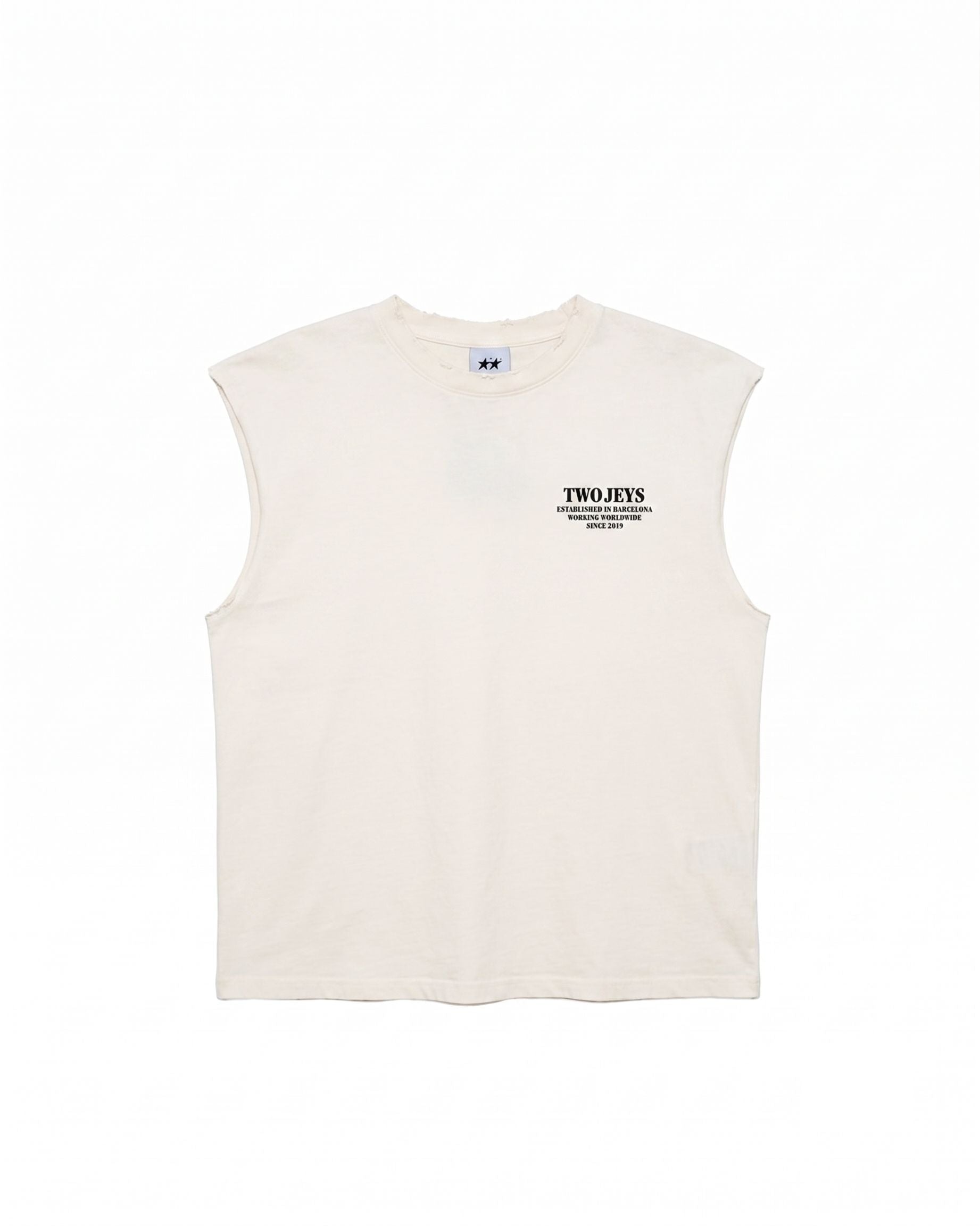 Heavyweight Silver Vintage White Sleeveless | TwoJeys – Twojeys
