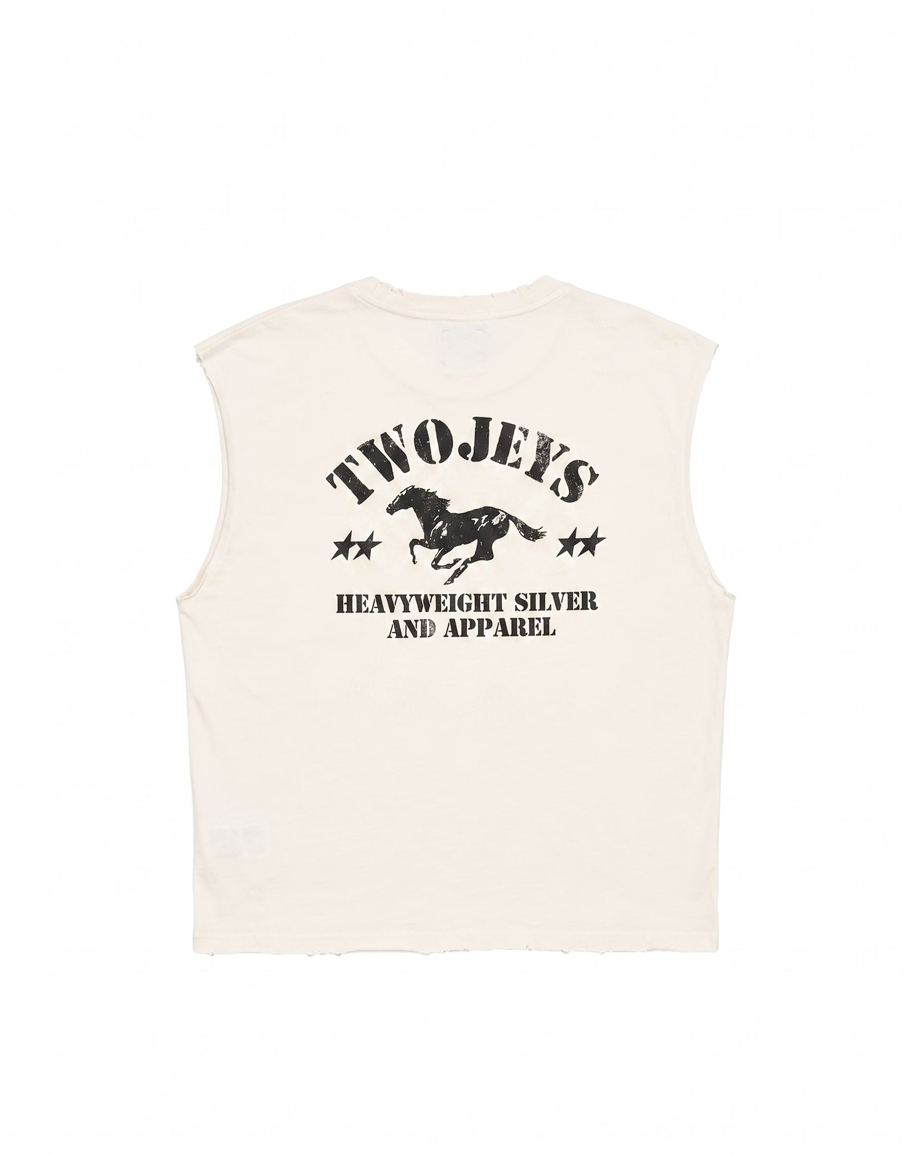 Heavyweight Silver Vintage White Sleeveless