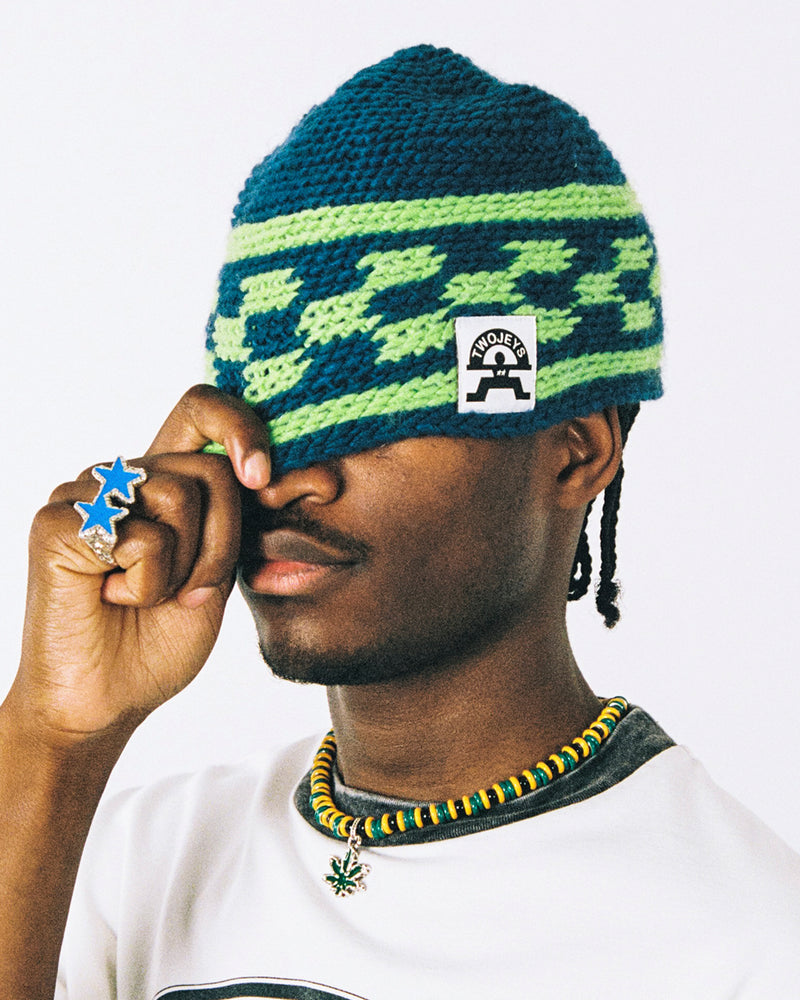 Knit Beanie Azul