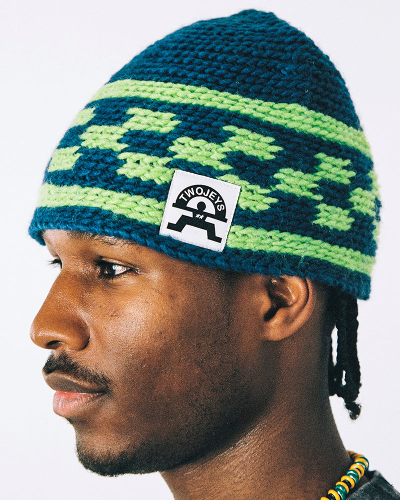 Knit Beanie Azul