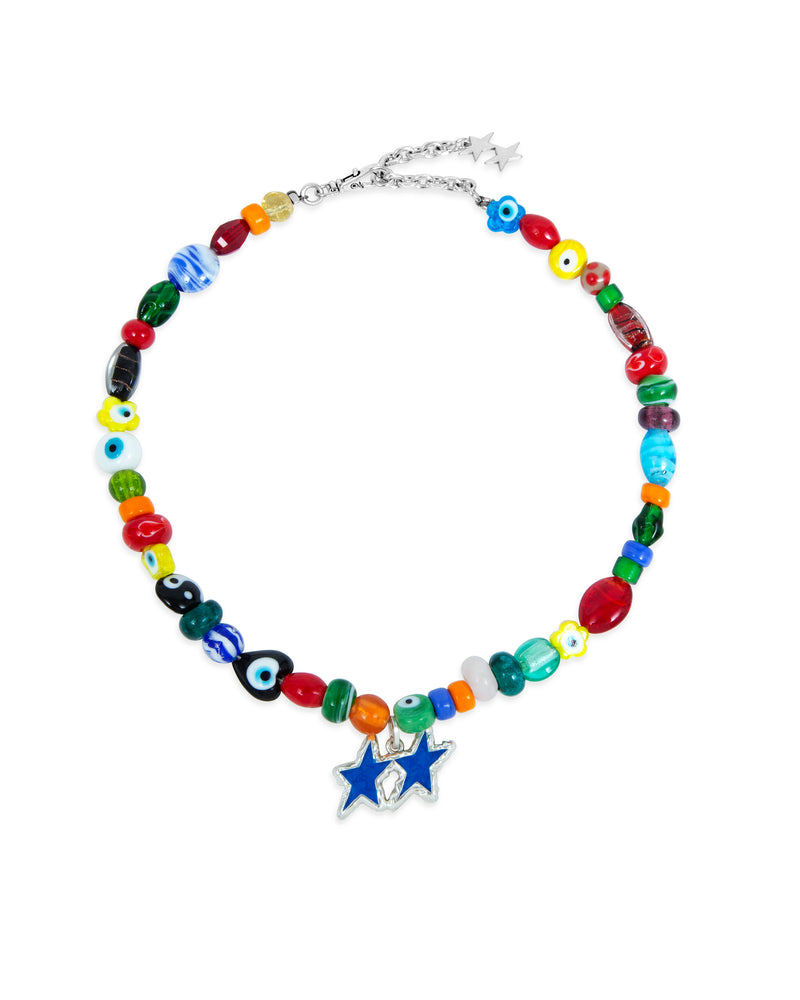 Collier Blue Melted Stars 