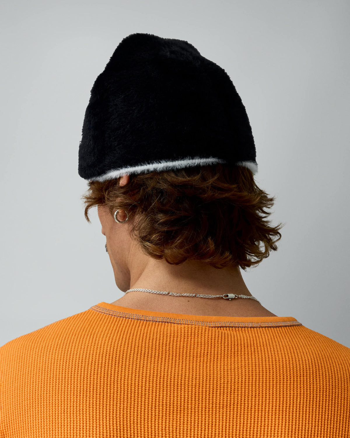 Hairy Icon Beanie Black – worn by model