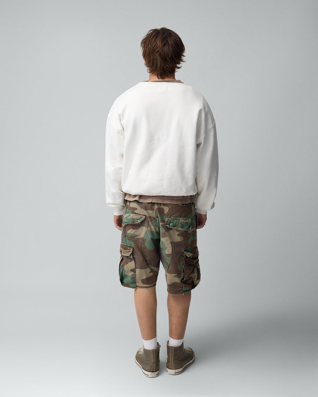 Icon Raw Cut Crewneck White