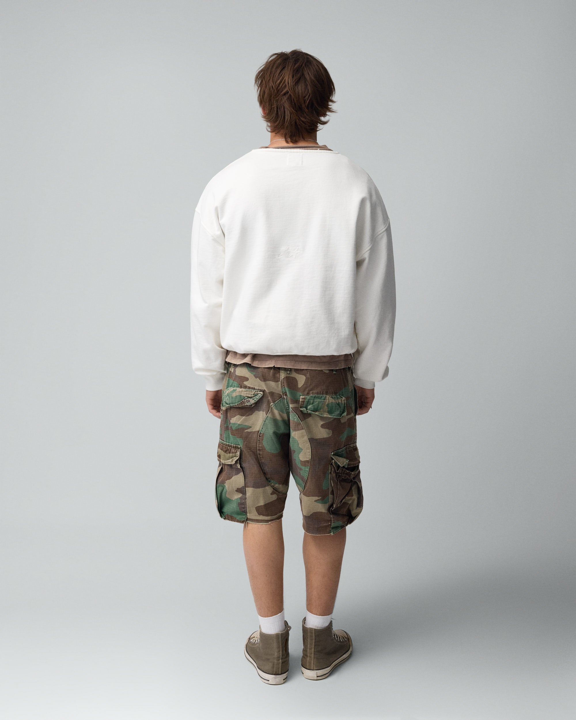 Icon Raw Cut Crewneck White