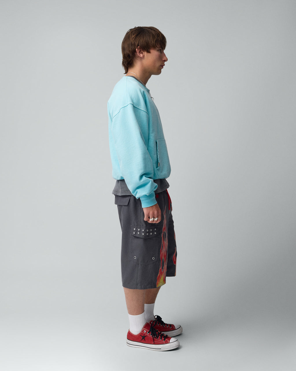 Icon Raw Cut Crewneck Pastel Blue