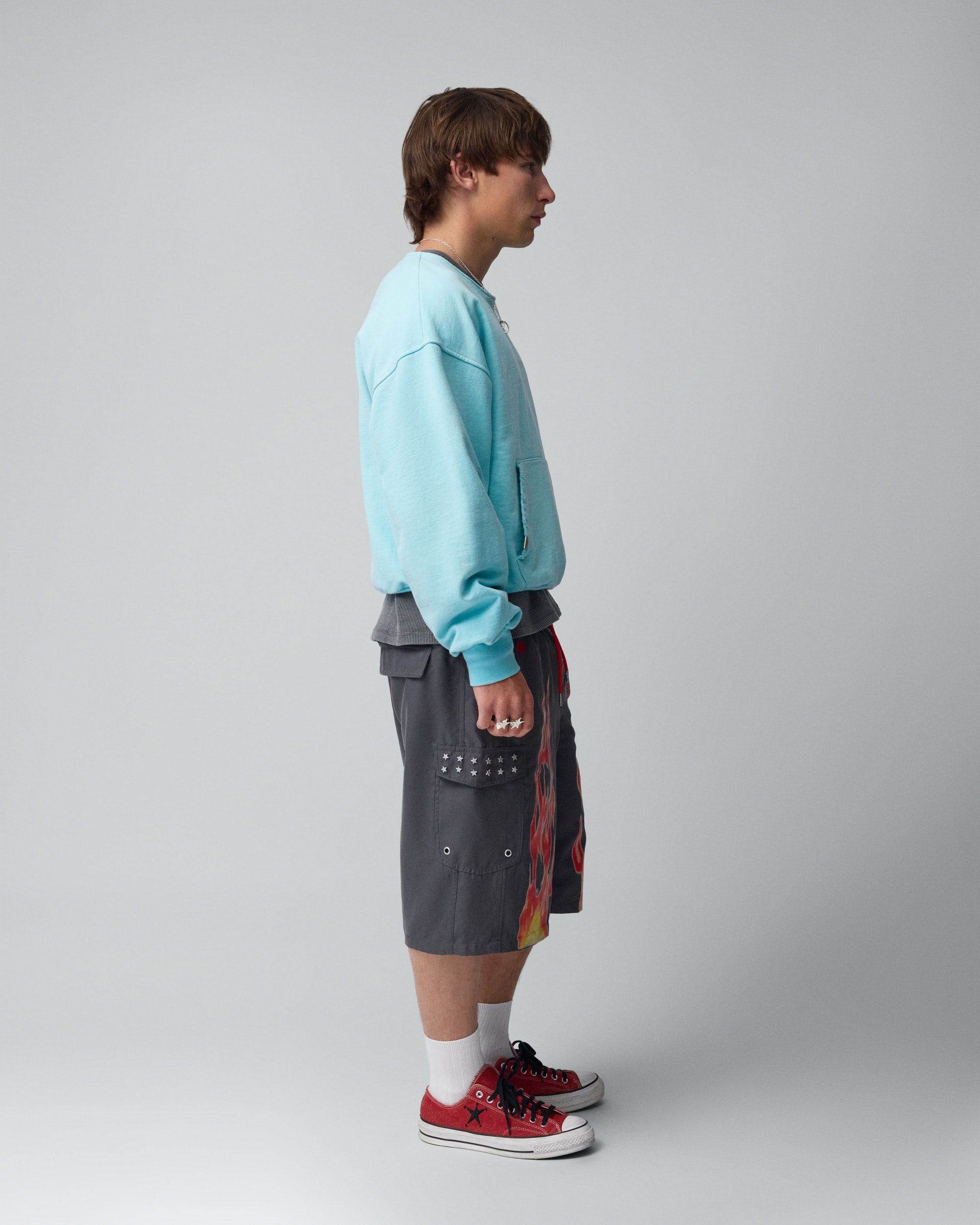 Icon Raw Cut Crewneck Pastel Blue
