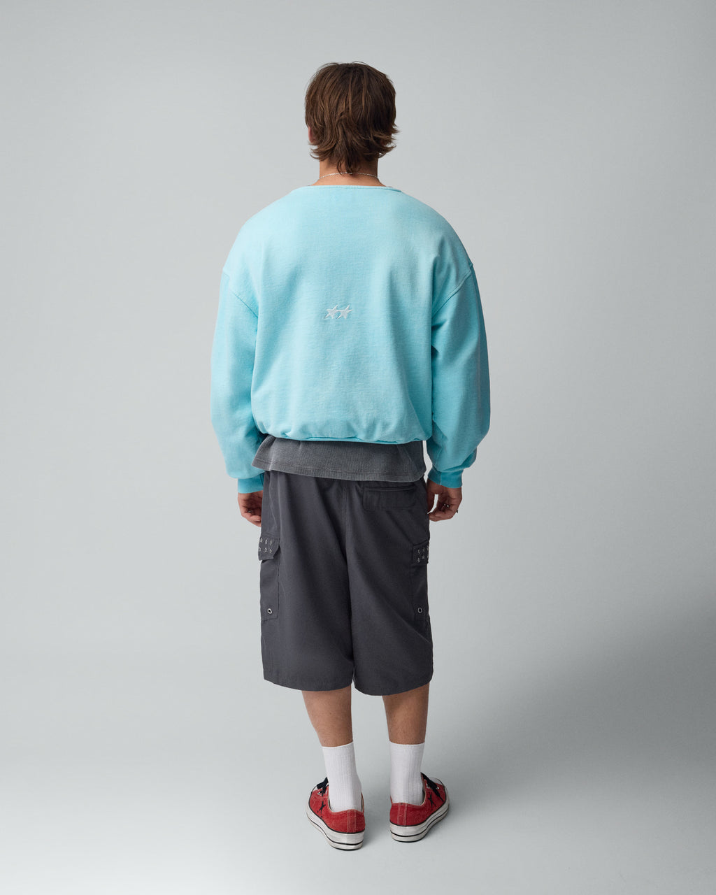 Icon Raw Cut Crewneck Pastel Blue