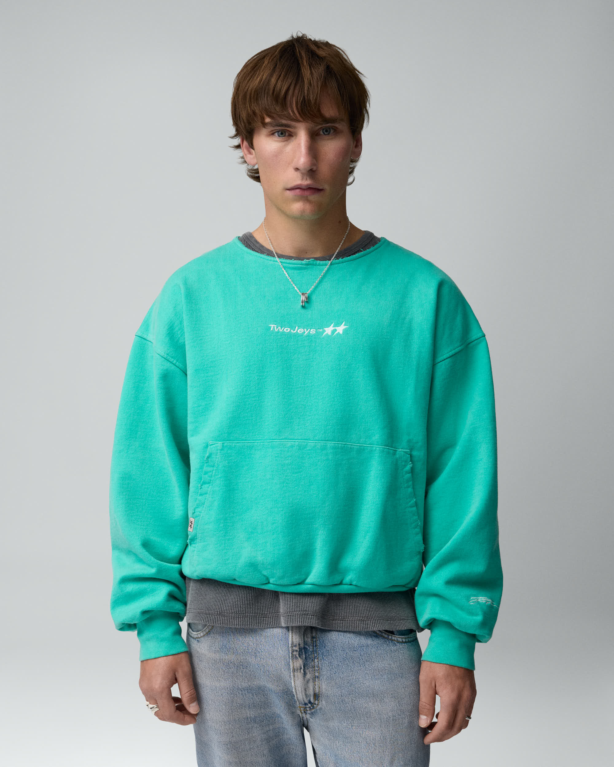 Icon Raw Cut Crewneck Jade Green – Twojeys