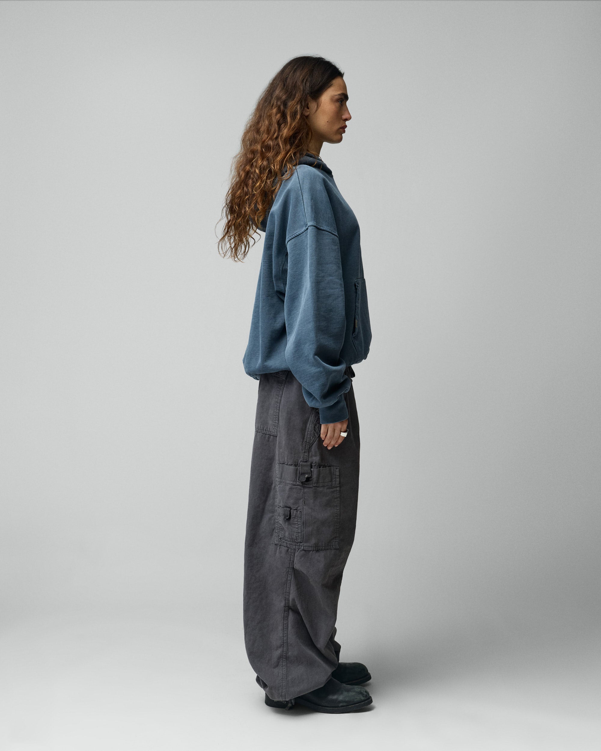 Pigment Dyed Blue Icon Hoodie