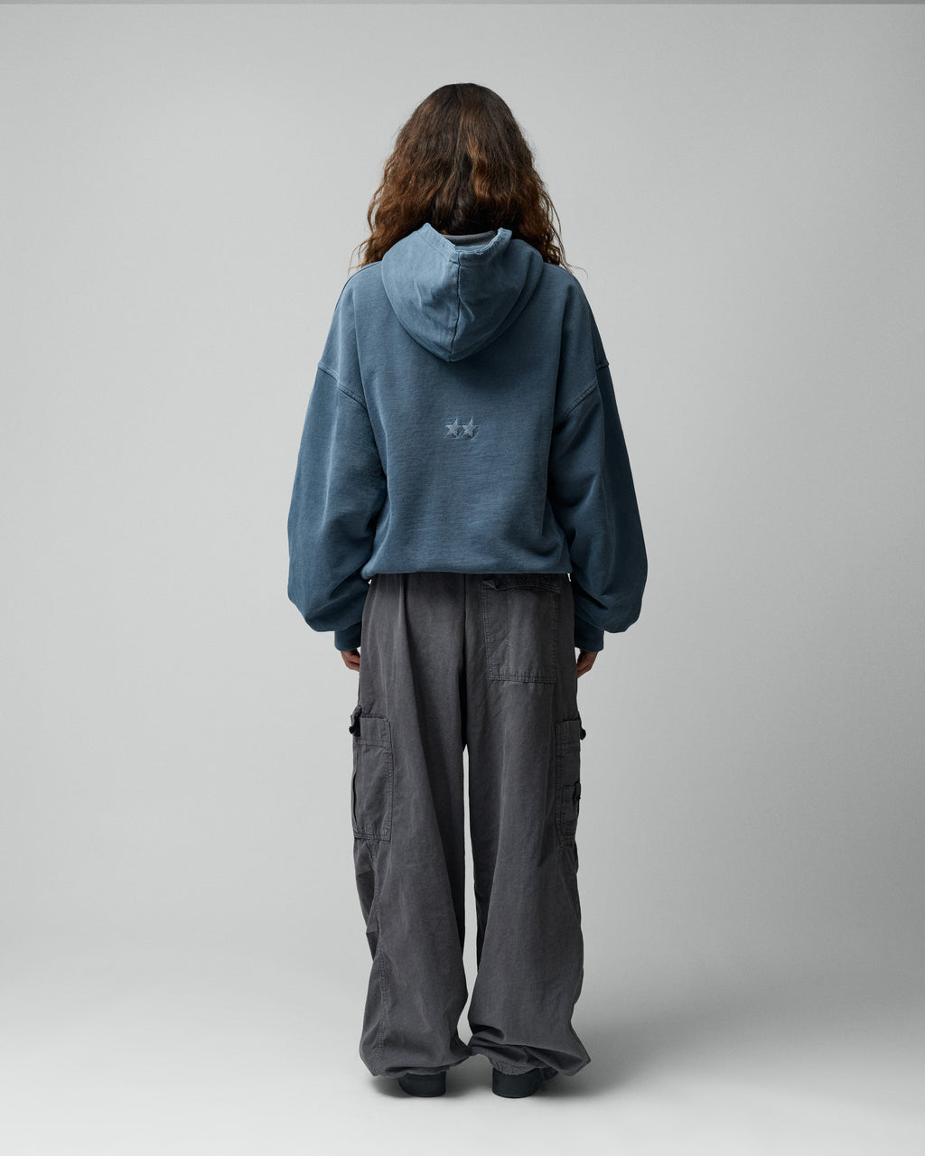 Pigment Dyed Blue Icon Hoodie