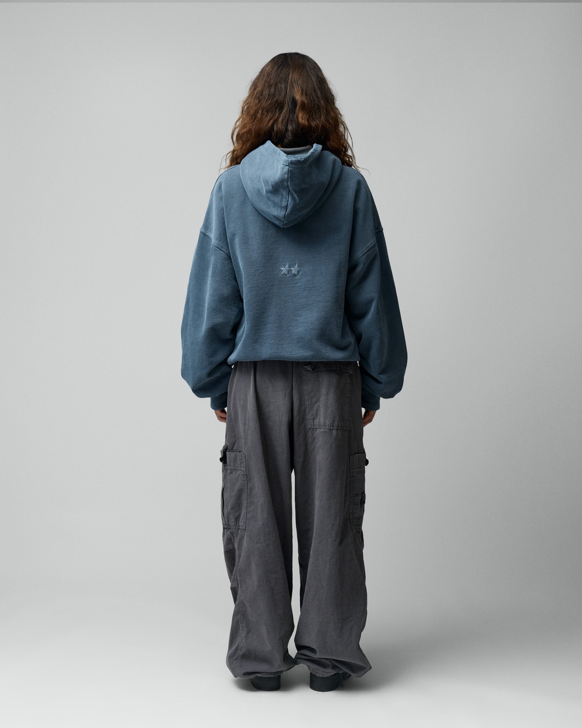 Pigment Dyed Blue Icon Hoodie