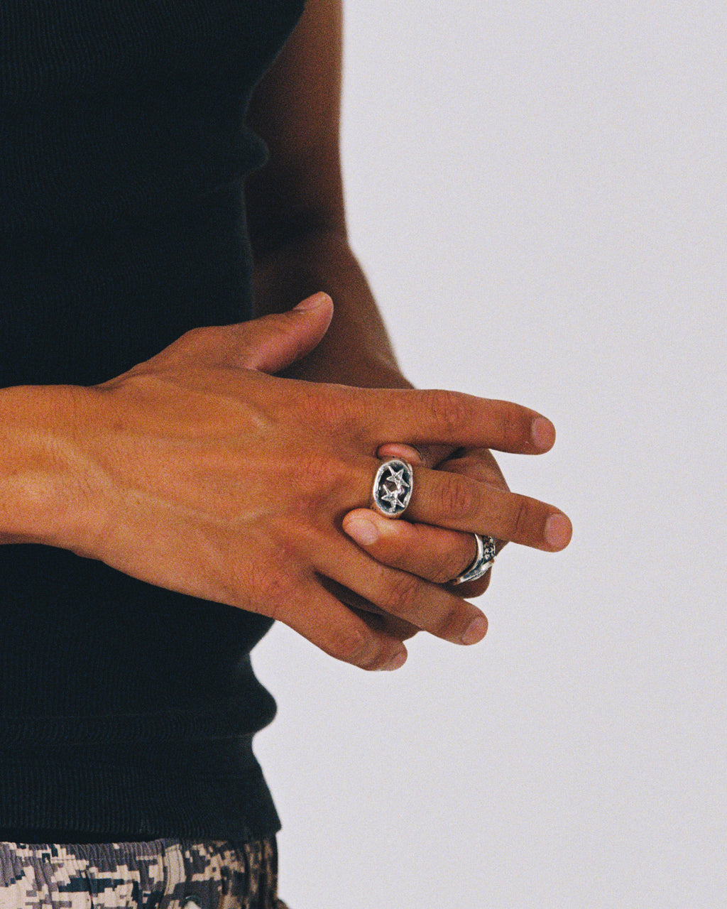 Bague Signet White Stone Superstar