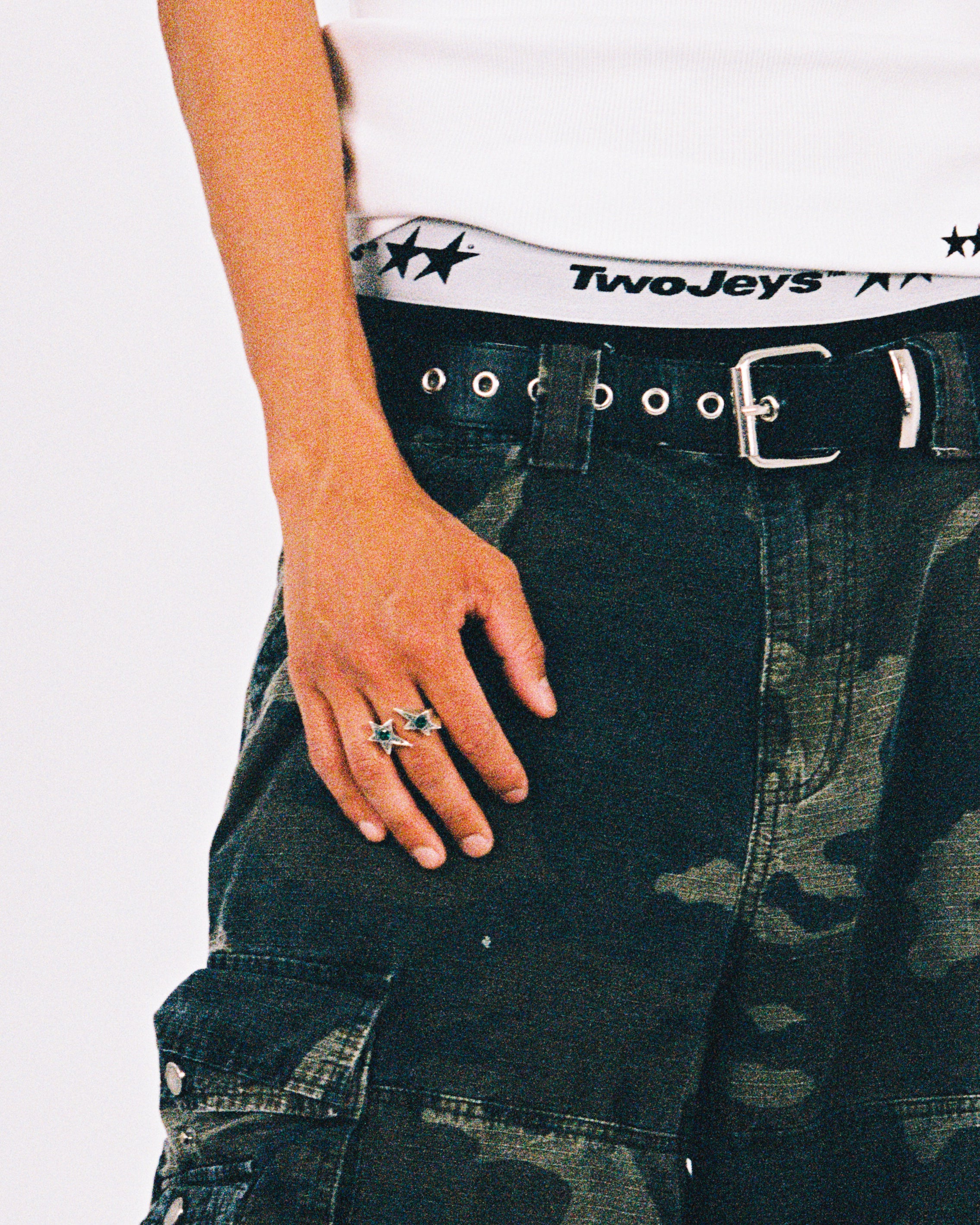 Green Two Stone Ring