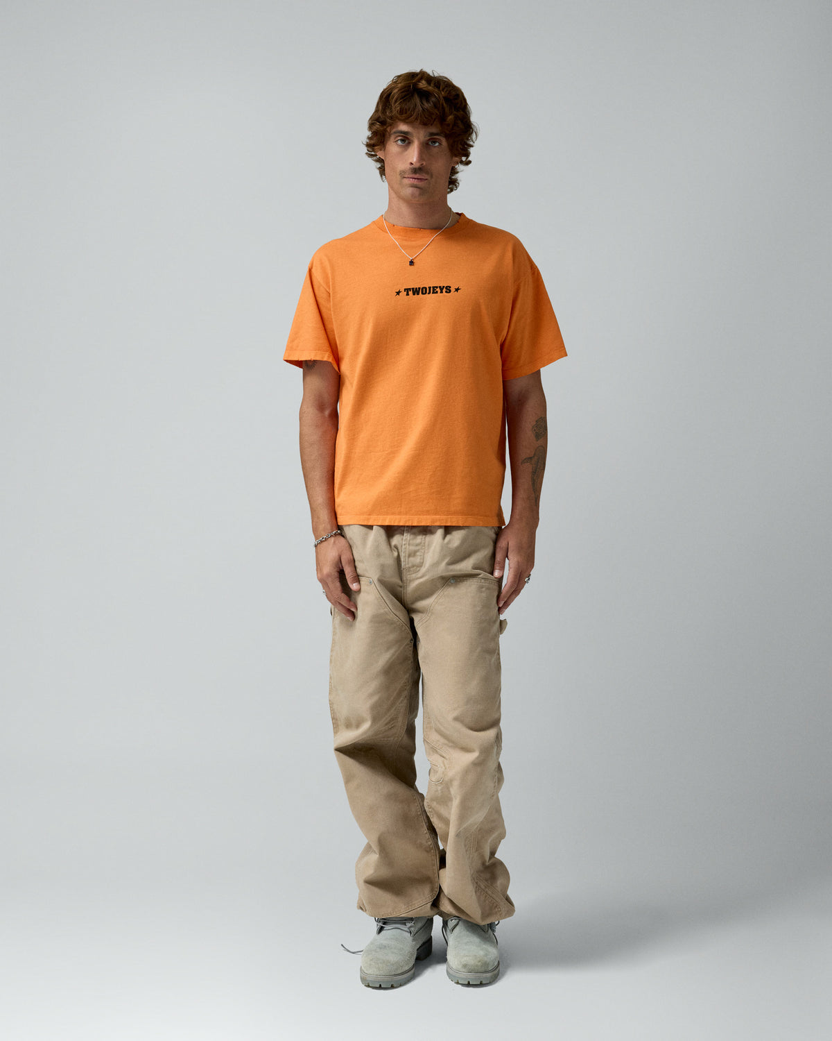 Single Stars Tee Orange