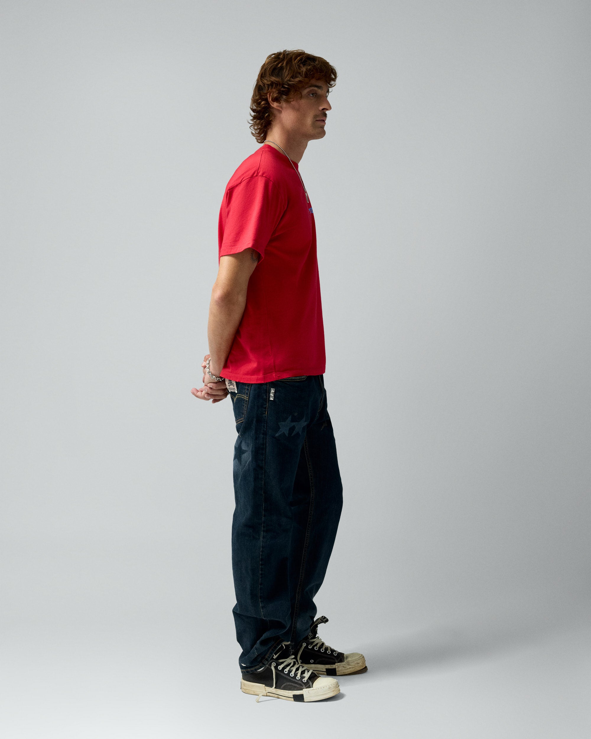 Single Stars Tee Red