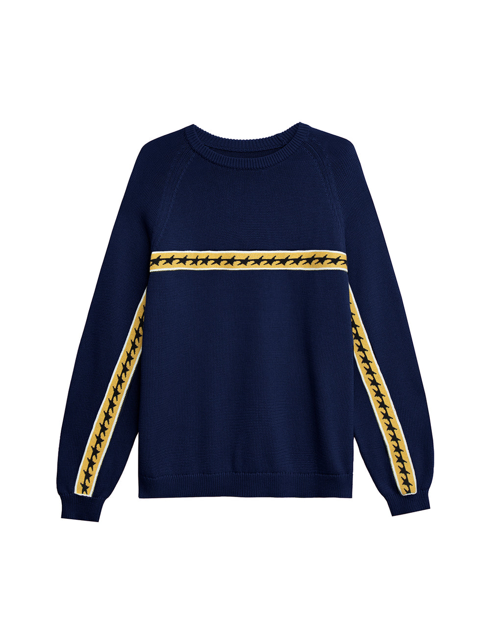 Starline Knit Blue Crewneck – front view