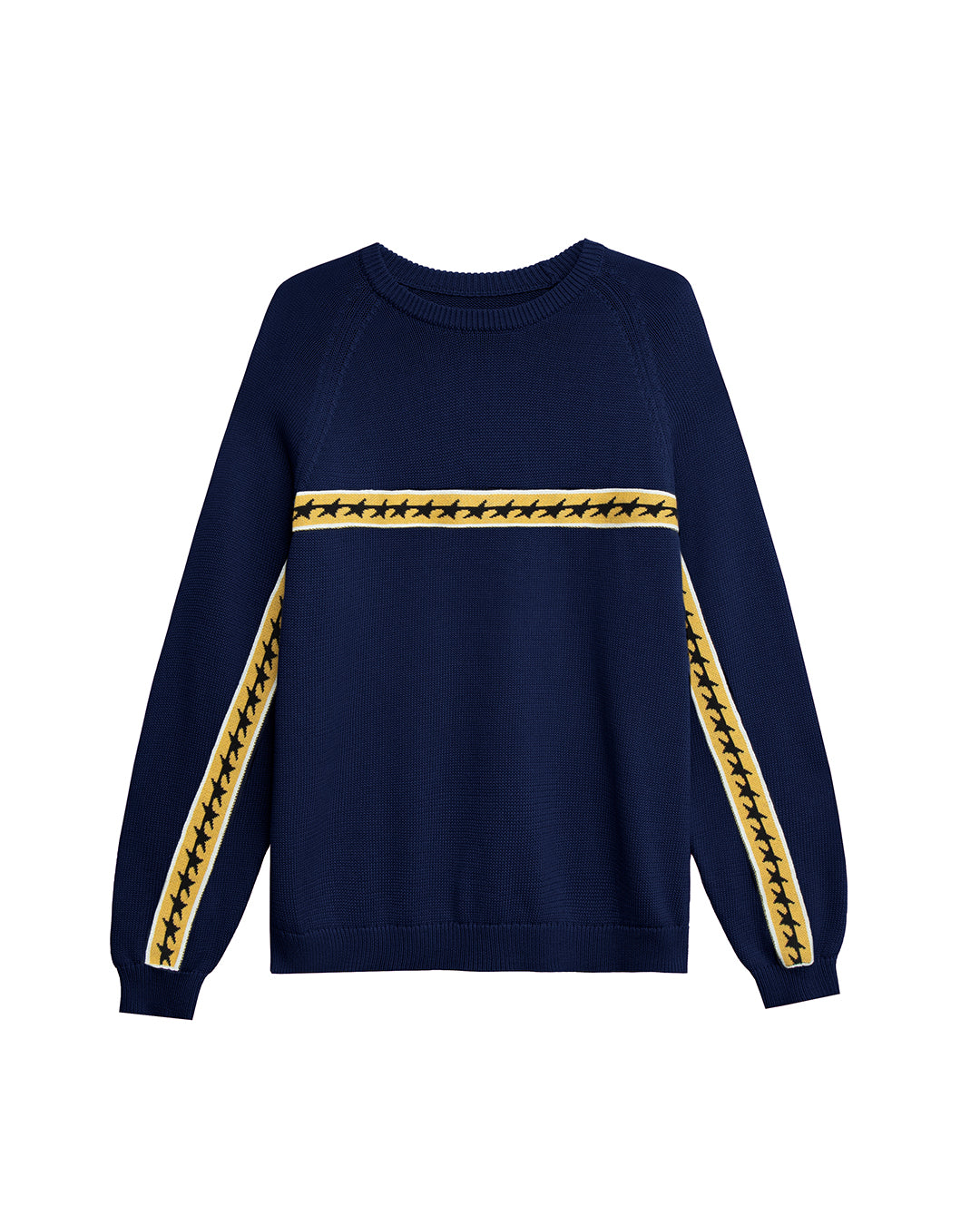 Starline Knit Blue Crewneck – front view