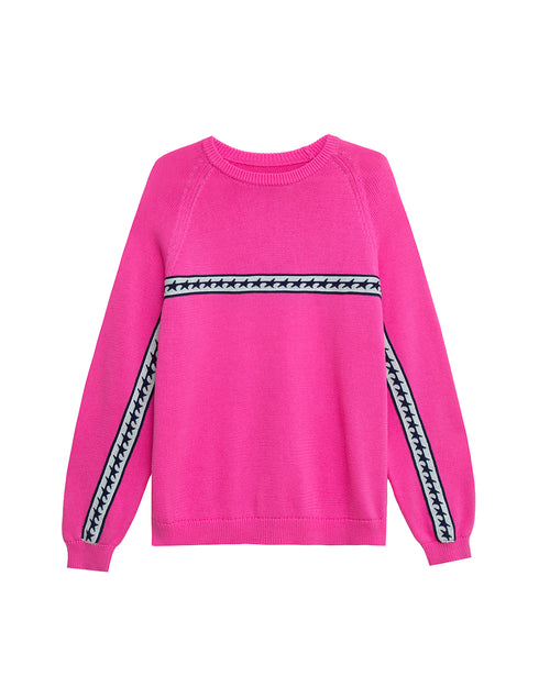 Starline Knit Pink Crewneck – front view