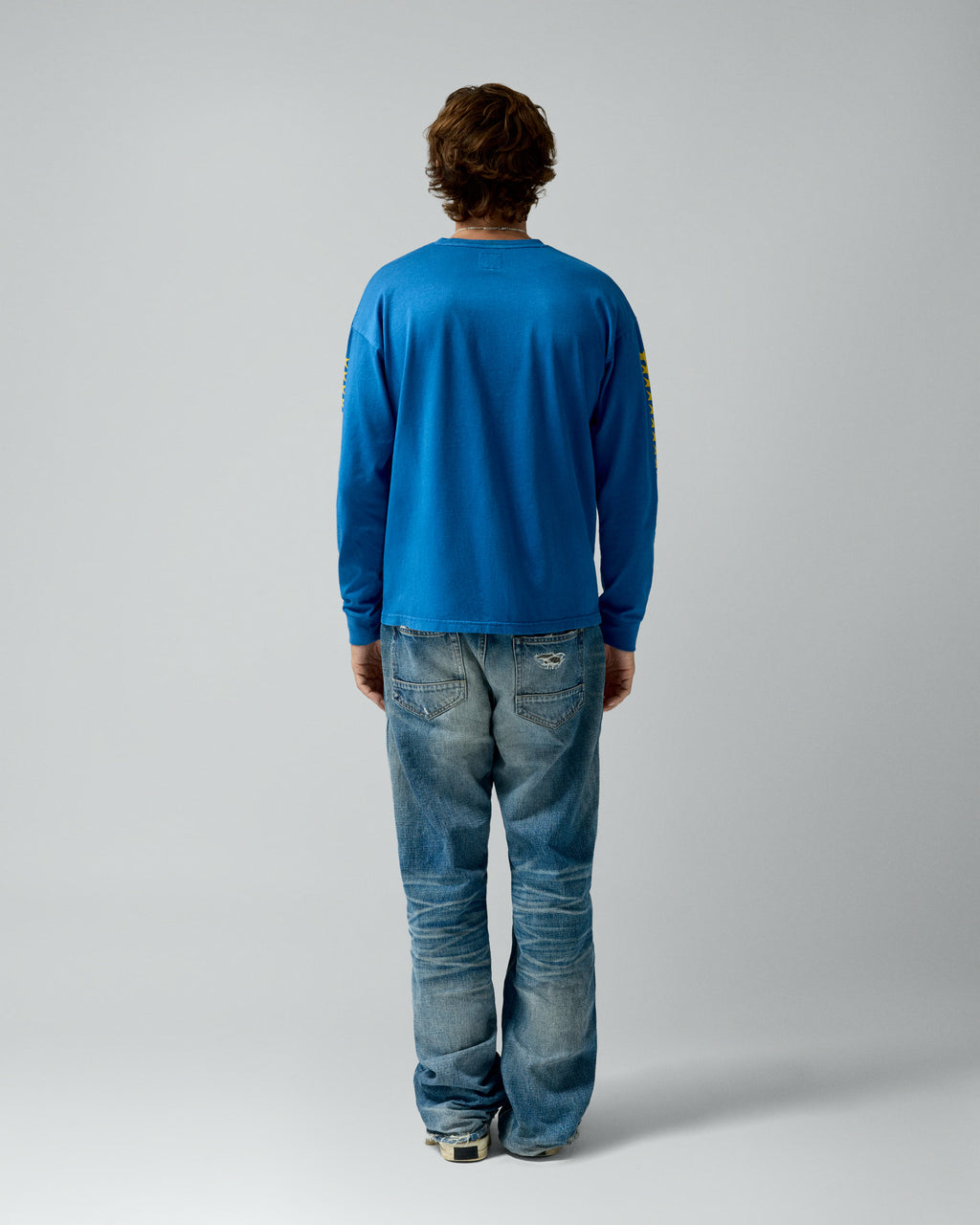 Starline Long Sleeve Tee Royal Blue – worn by model