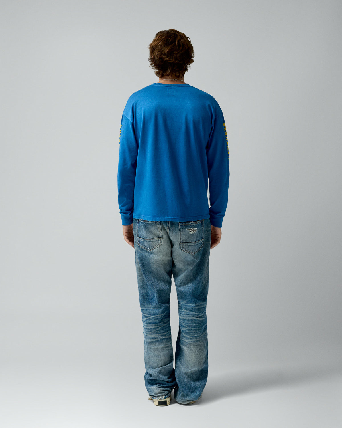 Starline Long Sleeve Tee Royal Blue – worn by model