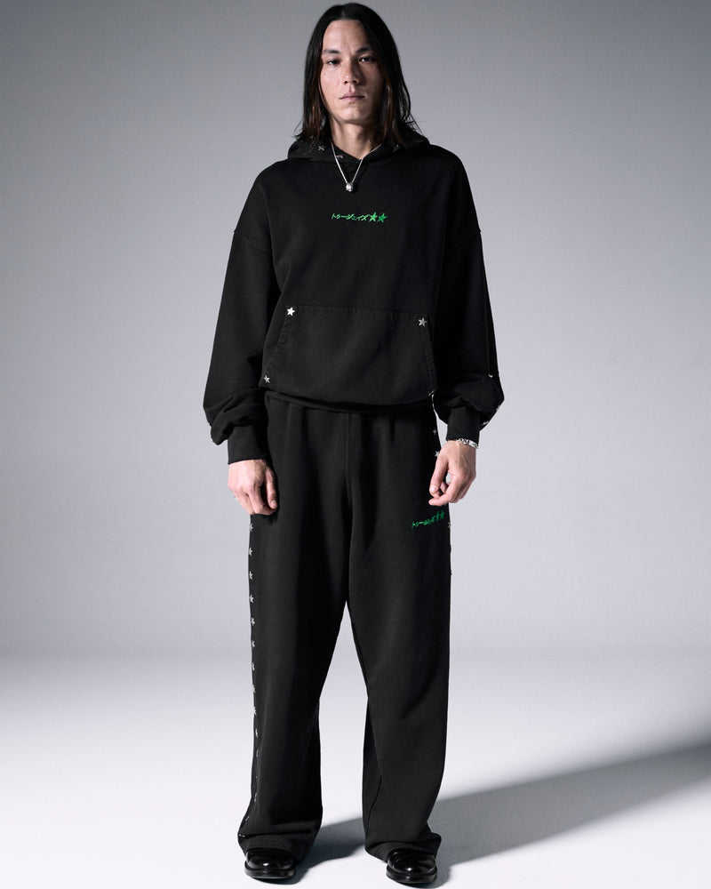 Stars Studded Coal Hoodie