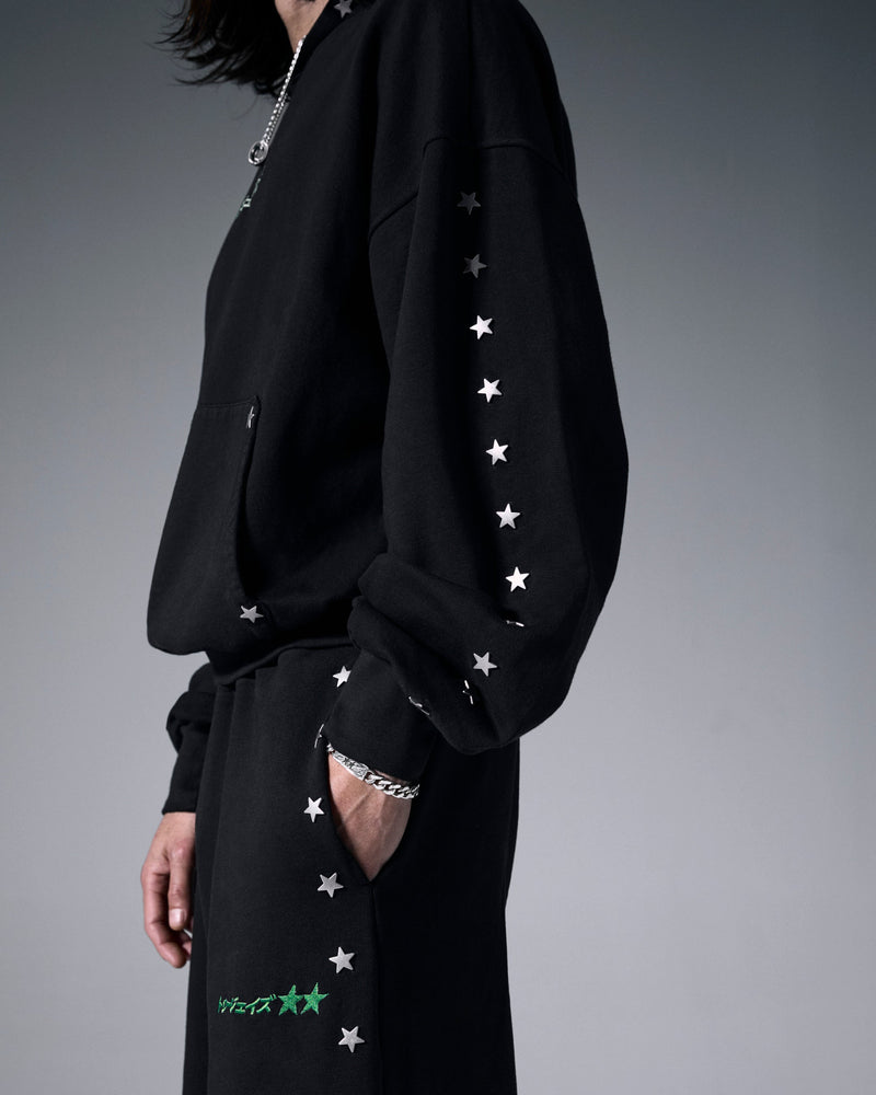Stars Studded Coal Sweatpants