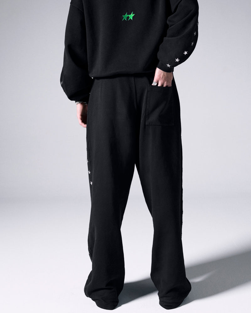 Stars Studded Coal Sweatpants