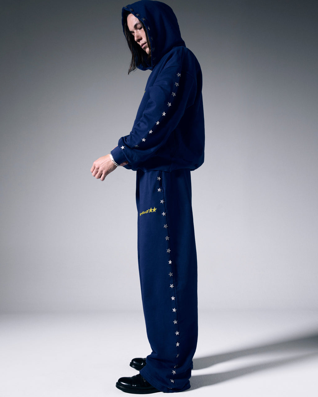 Stars Studded Navy Sweatpants