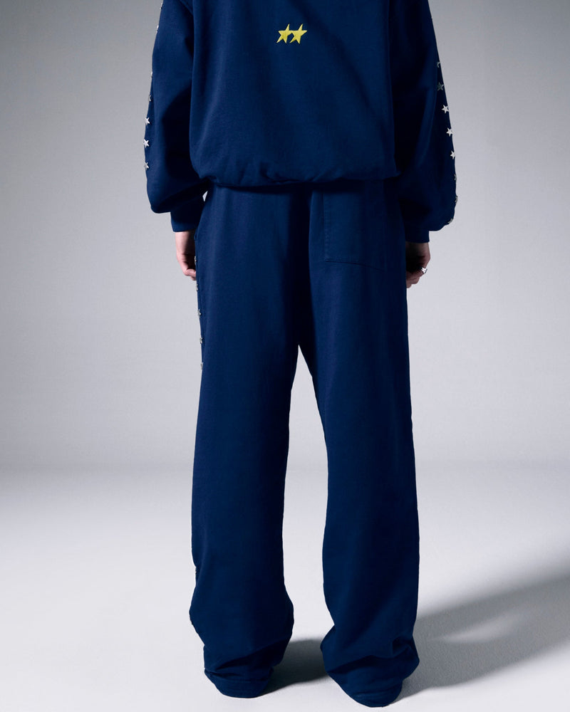 Stars Studded Navy Sweatpants