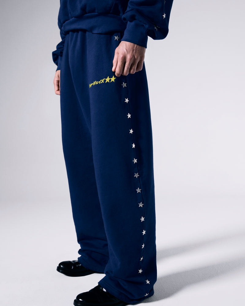 Stars Studded Navy Sweatpants