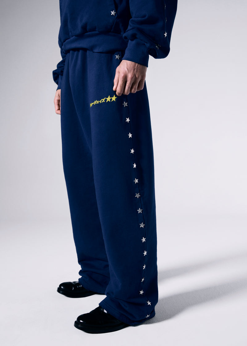Stars Studded Navy Sweatpants
